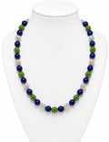 Beaded Rhinestone Necklace – Colorful Stretch Cord, 18"