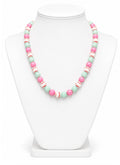 Baseball Beaded Necklace – Sparkly Team Colors, 18"
